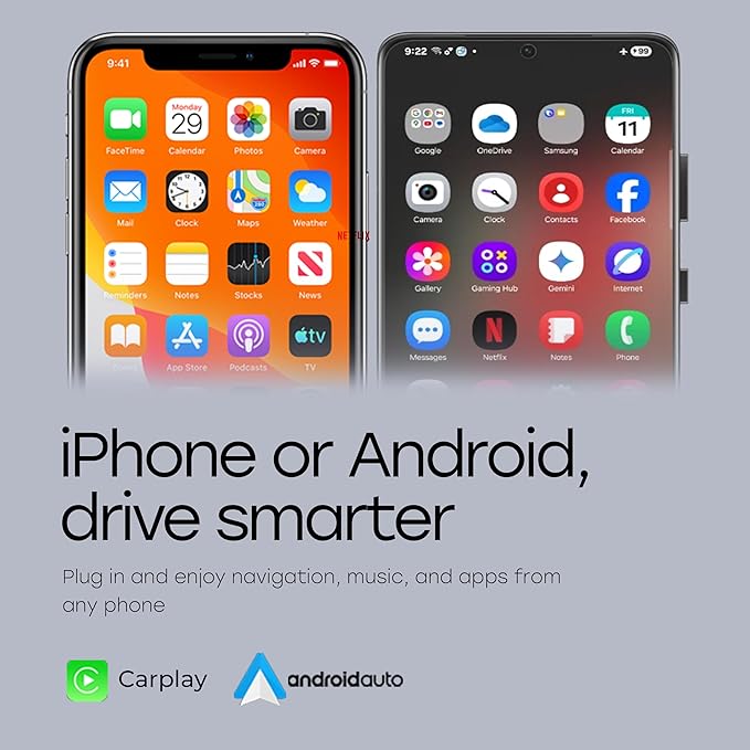 HDMI Wireless CarPlay Adapter – HDMI in for Watch Fire TV Stick, Switch & iPhone on Car Screen 2-in-1 Video Dongle for OEM Wired CarPlay USB A & C