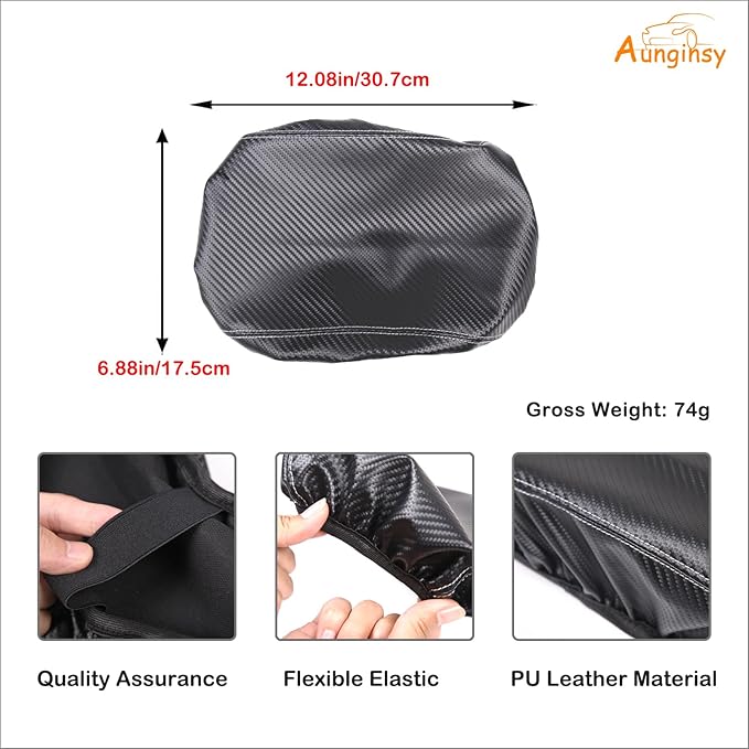 Car Leather Center Console Protector Cover Compatible with Subaru Crosstrek/Impreza 2024 Center Console Armrest Seat Box Cover Cushion Lid Protector Pad Waterproof Anti-Scratch Interior Accessories