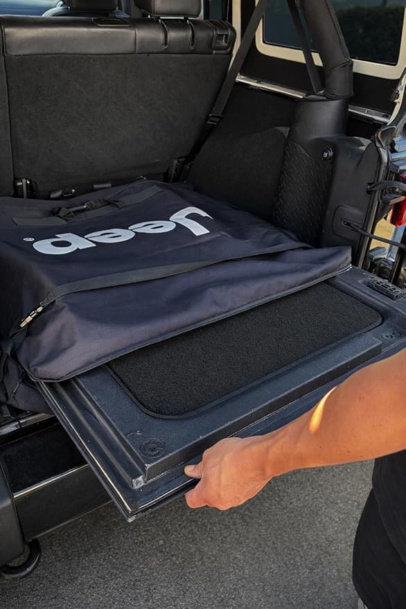 Jeep Freedom Top Hardtop Panel Storage Bag for 2007-2026 Wrangler JK JKU JL JLU and Gladiator JT - Padded Protective Carry Case 2-Door and 4-Door Sport, Sahara, Rubicon, Unlimited models (Jeep Logo)