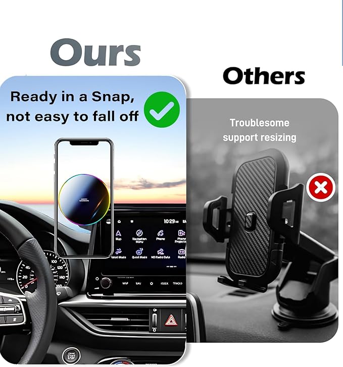 Car Phone Holder for Kia Forte 2022 2023 2024 Accessories Apply to 10.25 Inch Touchscreen 15W Fast Wireless Charger Screen Fixed Clip HandsFree Cell Phone Mount 360° Rotation