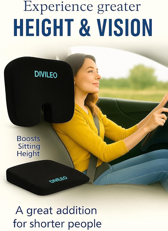 Orthopedic Seat Cushion for Tailbone & Sciatica Pain Relief – Ergonomic U-Shaped Memory Foam Chair Pad for Office, Car & Home – Coccyx Support, Back & Hip Comfort, Free Extra Washable Cover