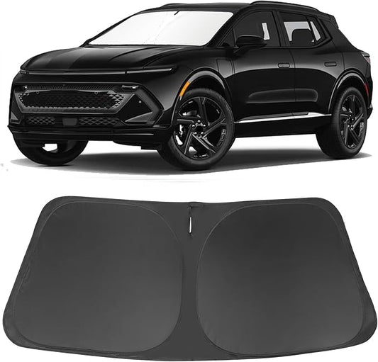 Windshield Sun Shade Custom Fit for 2024 2025 2026 Chevrolet Chevy Equinox EV Accessories Foldable Sunshade Sun Blocker Protect Car from Sun Rays & Heat Damage Keep Car Cooler