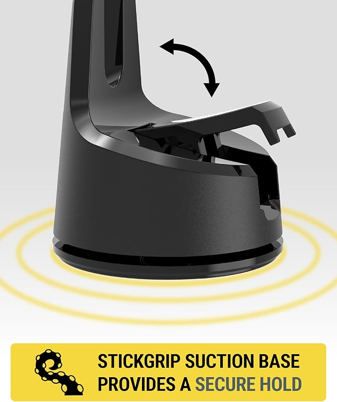 Scosche Qi2 MagSafe Car Mount, 15W Wireless Charging Suction Cup Phone Mount, Magnetic Windshield/Dashboard Cell Phone Holder with Fast USB-C Car Charger Compatible with iPhone 16/15/14/13/12, S25