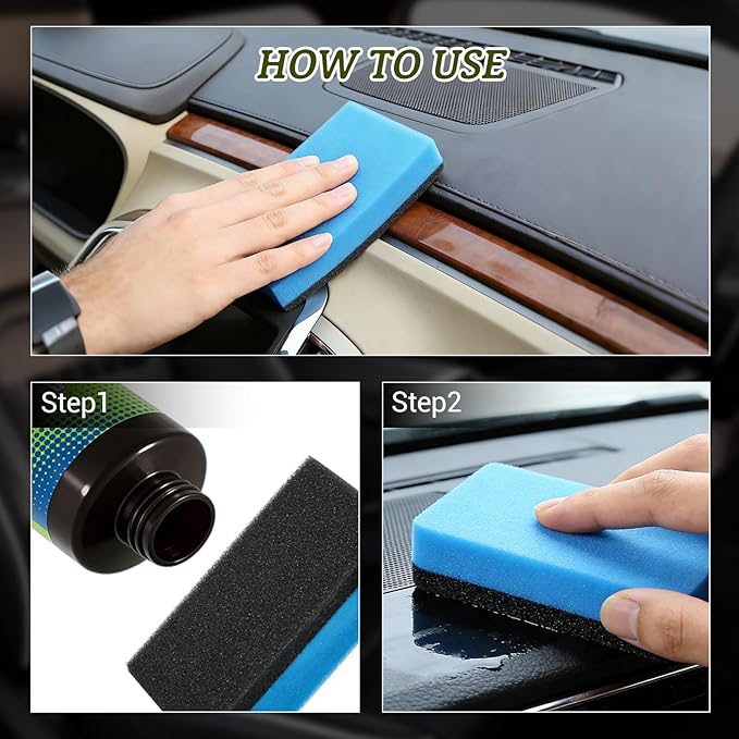 Plastic Restorer for Car Plastic Care Agent kit, Automotive Exterior and Interior Trim Scratch Remover Kit, Bring Plastic, Rubber, and Vinyl Back to Life! Safe Auto Detailing Supplies, 3.38 Fl.oz
