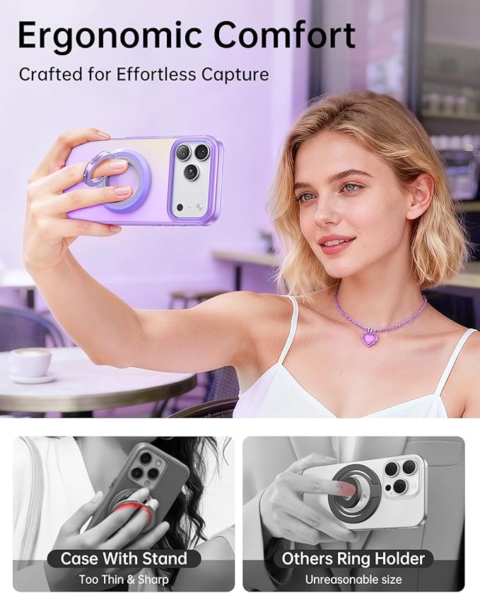 SYNCWIRE for MagSafe Phone Grip, Valentine's Galentine's Day Birthday Gifts for Her Women Mom Girlfriend Best Friends Sister Wife Teen Girl Magnetic Phone Ring Holder Kickstand