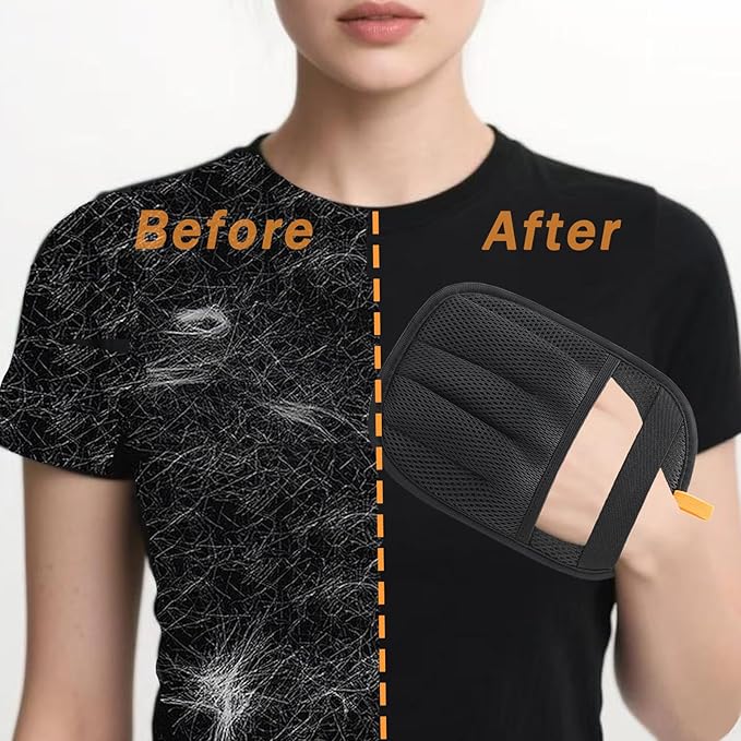 AUBELL Pet Hair Removal Glove for Dogs & Cats,2025 Upgrade Five-Finger Electrostatic Magic Brush,Animal Fur Removal Tool,Reusable Efficient Pet Hair Remover for Couch,Carpet,Clothes（2Pcs,Black）