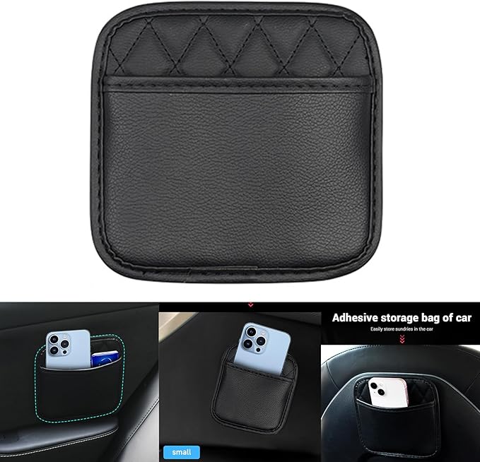 Car Leather Storage Bag Pocket Pouches for Easy Organization in Vehicle Interior Family Professional Use