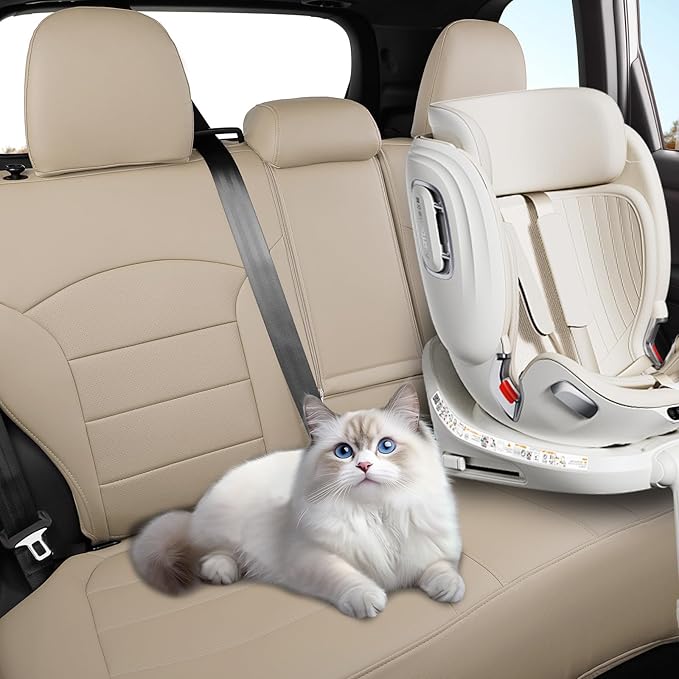 Full Set Forester Seat Covers Custom Fit for 2025 2026 Subaru Forester Base,Limited,Premium,Sport,Touring SUV,Fully Covered,Luxury Waterproof Leather Car Seat Protector,Armrest Cover Inclued(Beige)