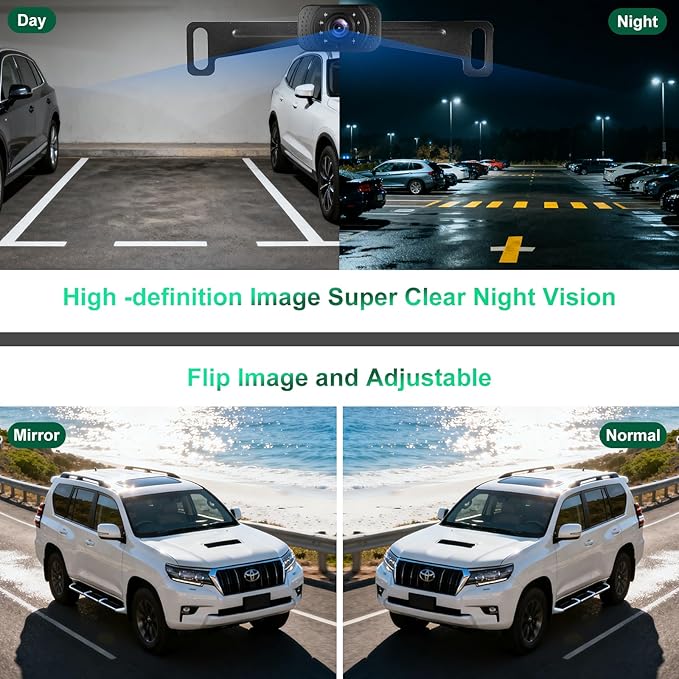 Wireless Revesing Camera with 5" Monitor Upgrade for Car Waterproof Backup Camera Digital Signal Wide View Night Vision System Back Up Cameras for 2014 Silverad Car Van SUV Truck Vehicles