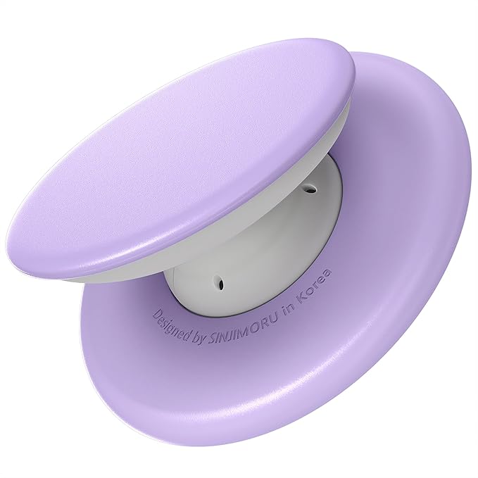 Sinjimoru for MagSafe Phone Grip, Soft Silicone Magnetic Finger Grip for iPhone 17/16/15/14/13, Comfortable One-Touch Holding, M-Tap Tok Lavender