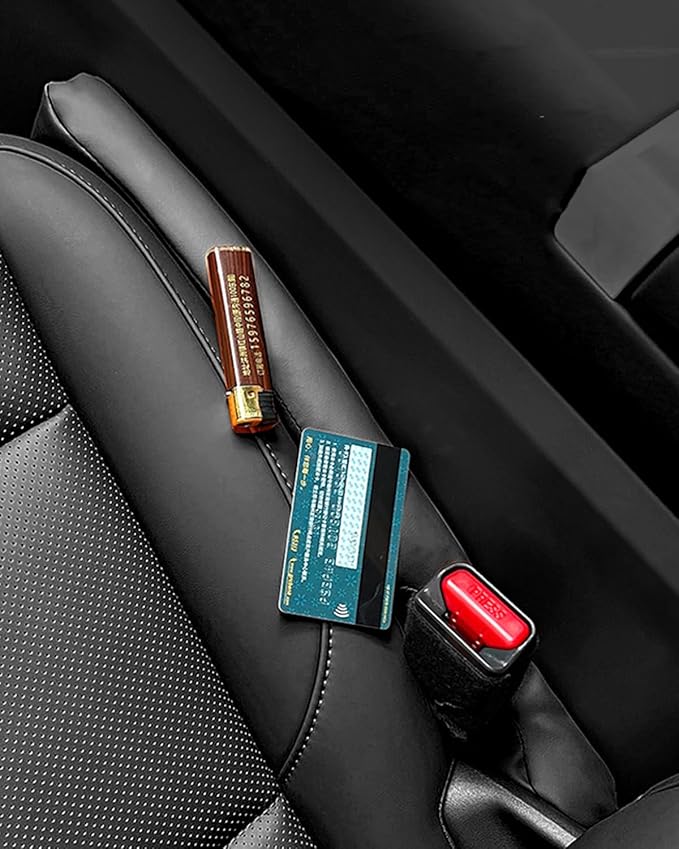 Leather Car Seat Gap Filler Spacer Universal Seat Gap Filler Plug for Car SUV Truck Fit Organizer Fill The Gap Between Seat and Console Stop Things from Dropping