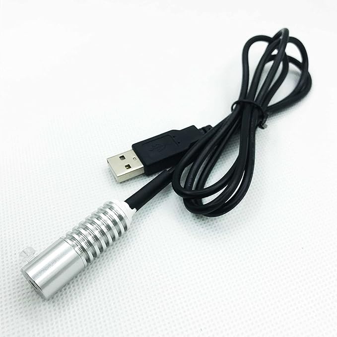 Side Glow Fiber Optic USB Light Source Illuminator Fiber lamp Light Source Guide Fiber LED Light Source 5V Fiber Small Light Source(Green, 4mm)