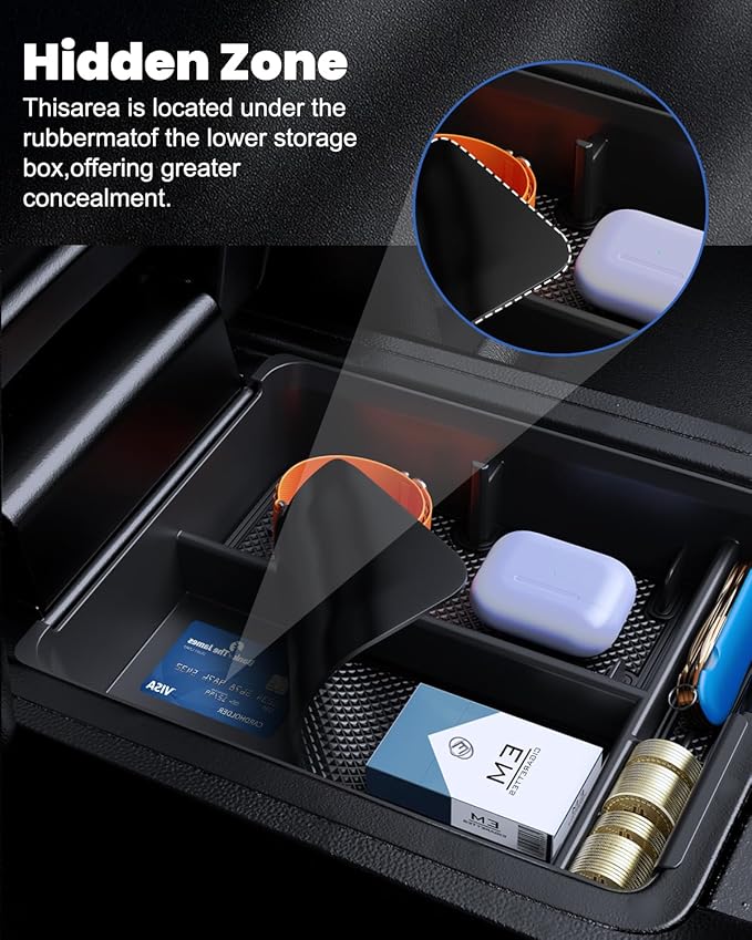 Center Console Organizer Compatible with Honda Pilot 2023–2026 & Honda Passport 2026 – Center Console Storage Box Divider Inserts Interior Accessories ABS Material, Keep Your Cabin Neat