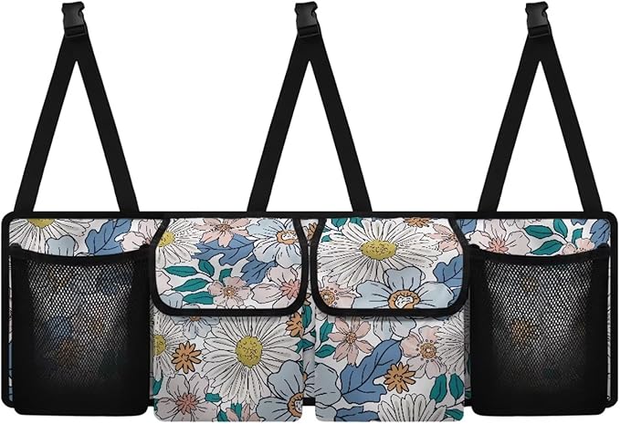 Mushroom Car Trunk Hanging Organizer with with Adjustable Straps, Daisy Car Trunk Organizer Storage, It Easy to Find Things, Make the Trunk of Your Car Look Neat and Tidy