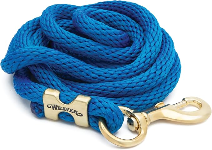 Weaver Equine Performance Lead Rope, Long Horse Lead Rope with Quick Halter Attachment, Soft Comfort Grip, Barn Horse Tack for Daily Use & Showing