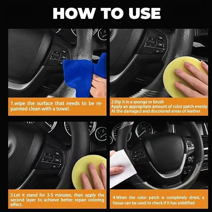 Car Interior Restorer, Steering Wheel Repair Paste, Automotive Restoration Gel with Protective Feature, Dashboard and Trim for Vehicle Use, Leather and Repair Paste with Simple Application