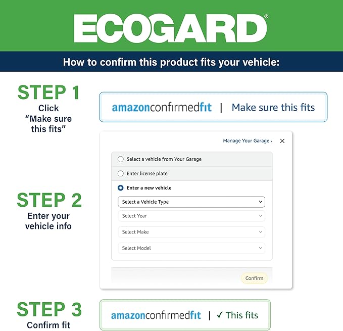 ECOGARD XC36154C Cabin Air Filter with Activated Carbon Odor Eliminator Fits Chevrolet Cruze 2011-2015, Trax 2013-2022, Malibu 2013-2015, Sonic 2012-2020, Spark 2013-2022, Buick Encore 2013-2022