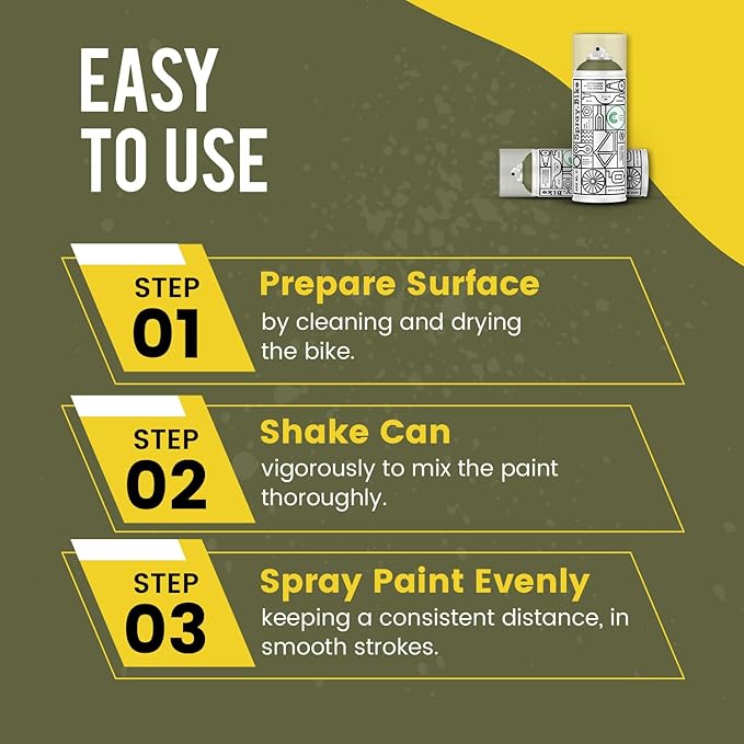 Spray.Bike Spray Paint | Designed Mainly for Bicycles | Multi-Use Acrylic Spray Paint for Metal, Plastic | High Coverage Bike Paint, 400ml