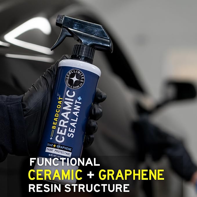 Collinite Beadcoat Ceramic Sealant + Graphene. Slick, High Gloss Shine, Advanced Sio2 Hydrophobics & High Endurance Paint Protection. Fast Spray & Wipe Ceramic Coating Topper for Cars/Trucks(16 fl oz)