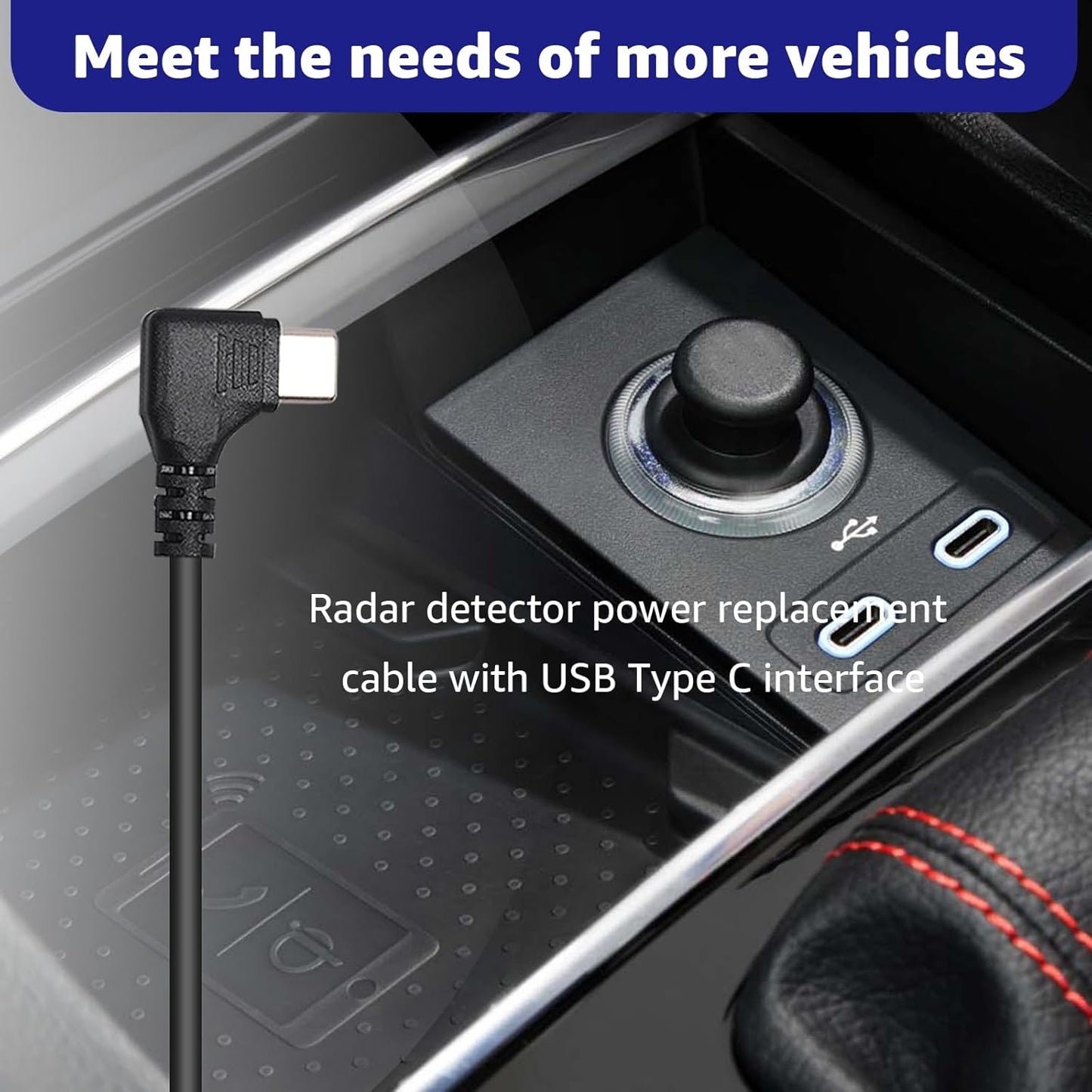 USB-C to RJ11 Plug Cable,Radar Detector Cable for Uniden R1 R3 R7 Escort MAX360 MAX 360c IX IXc Beltronics Cobra Passport 9500i Radenso XP etc(3.3FT)