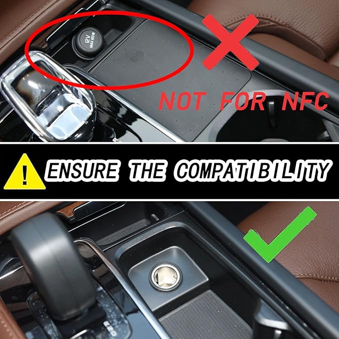 CenNa Wireless Car Charger for Volvo S60 Xc60 V60 S90 V90 Xc90 (2015-2024) All Models Accessory with Dual USB Qc3.0 Fast Charging Gift for Family