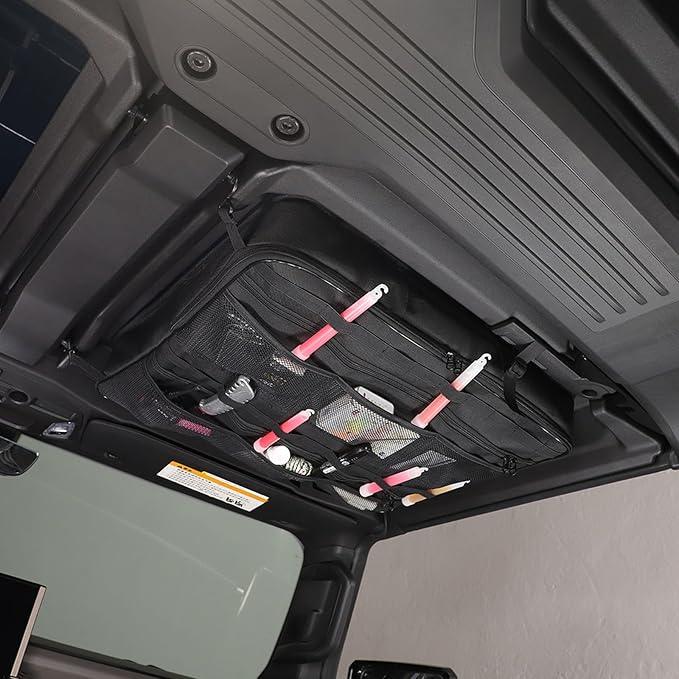Roof Organizer Bag Storage for Hummer EV Accessories Sunroof Rooftop Panel Waterproof Foldable Heavy Duty Hardtop Cargo Carrier Bag Overhead for Hummer EV SUV Pickup 2022-2025 2026(Front Roof-Right )