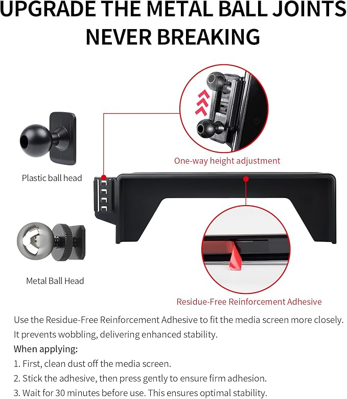 MaserWeller Car Phone Holder for Honda Accord 2023-2026 Accessories 12.3-Inch Screen Fixed Clip, 360° Rotation Phone Mount Compatible with MagSafe, Cell Phone Holder That Does Not Affect Air Vent