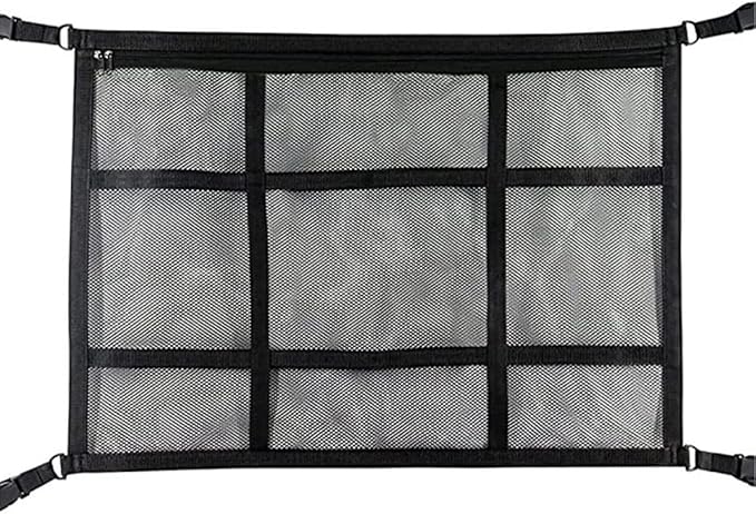 Car Ceiling Cargo Net Pocket Car Roof Storage Organizer Elasticity Mesh Car Roof Storage Organizer 31x21 Car Camping Long Journey Storage Bag for Car SUV Tent Clothes Blankets ZHAZHAMO