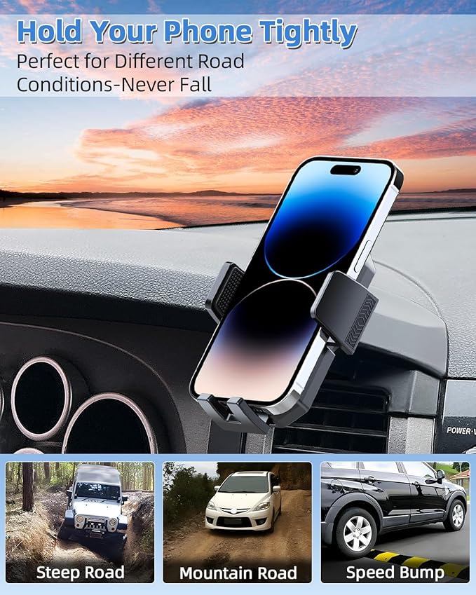 PZK Car Phone Mount for Toyota Tundra 2007 2008-2011 2012 2013 /Sequoia 2008-2011 2012 2013 Accessories Custom Air Vent Phone Holder Auto Lock Hands Free 360° Rotation Phone Automobile Cradles