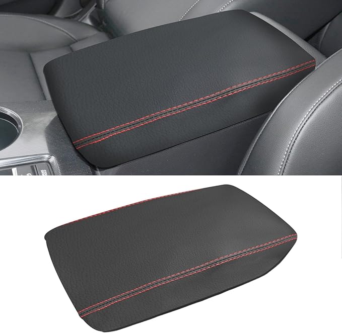 Compatible with Center Console Armrest Cover for Honda Civic 2022 2023 2024 2025 Leather Arm Rest Storage Box Lids Cushion Protector Pad