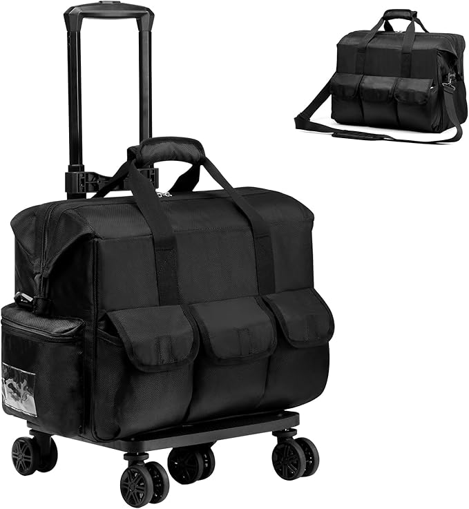 Nurse Rolling Medical Duffle Bag Work Nursing School College Student Must Have Clinical Home Health Cna Nr Gifts Carry On Bag with Wheels Doctor Emt Ems Healthcare Equipment Homecare Physician (Black)