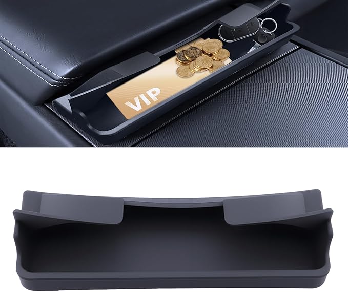 Tesla Model Y 2020-2024 Model 3 2017-2023 Sunglass Holder 2023 Center Console Armrest Key Card Phone Holder Glasses Case Tray Storage Box Waterproof Durable Tesla Interior Accessories