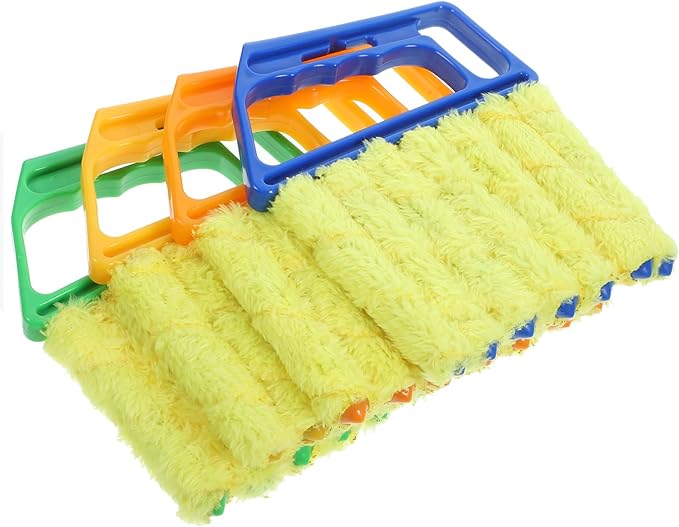 Ipetboom 12pcs Portable Blinds Cleaner Detachable Window Vent Duster for Efficient Dust Removal for Air Conditioner Vents and Hard Reach Areas Sturdy and Washable Design