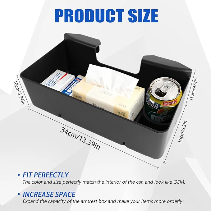 Central Console Hanging Organizer Box for Chevy Silverado GMC Sierra 1500 2019-2025 and Chevrolet Silverado/Sierra 2500HD 3500HD 2020-2025 Split-Bench Seat Only