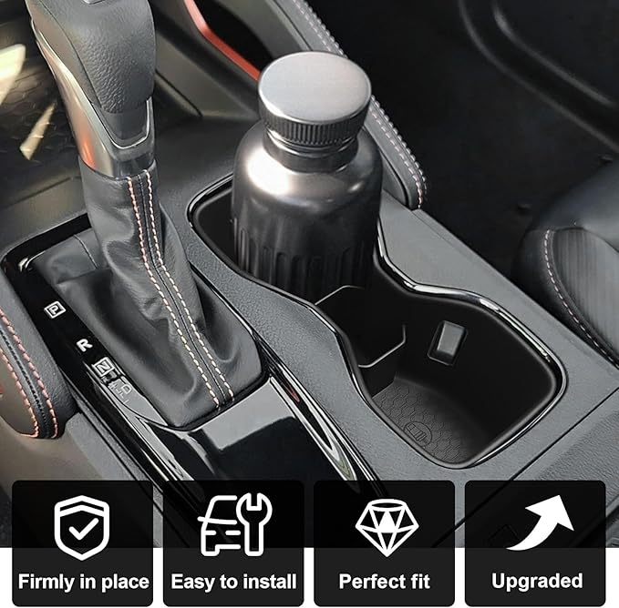 Muslogy Center Console Cup Holder Inserts Compatible with 2022-2025 2026 Nissan Frontier Accessories Middle Console Armrest Front Drink Stopper Non-Slip Organizer Drink Cup Holder Organizer