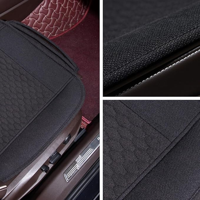 Linen Car Seat Covers,Cooling Bottom Seat Covers for Cars,Universal Car Seat Pad Cushion Breathable,Ventilated Only 2Pc Front Seat