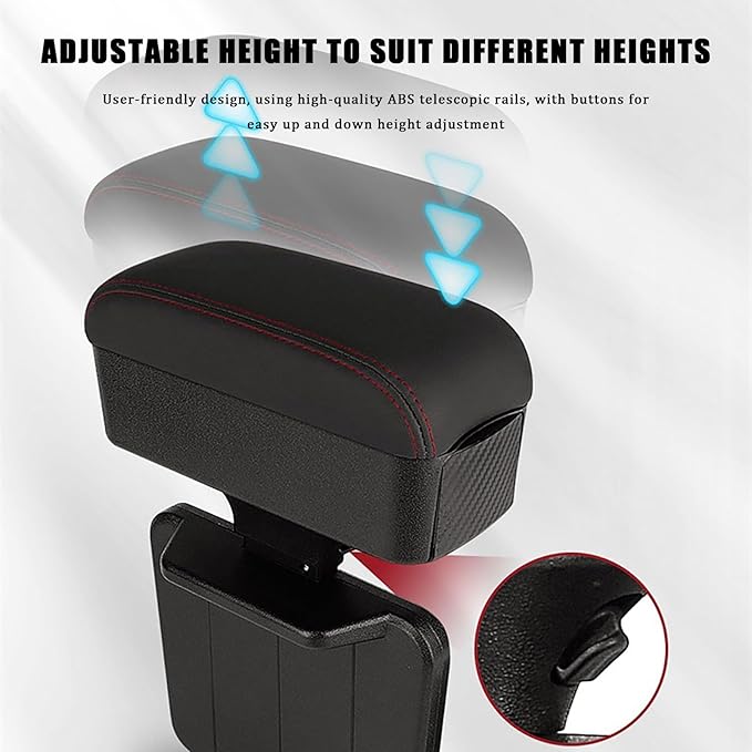 Car Armrest Storage Box Organizer for Nissan Versa 2006–2025, Forearm Wrist Support Adjustable Center Console Armrest Pad Car Seat Gap Filler Organizer