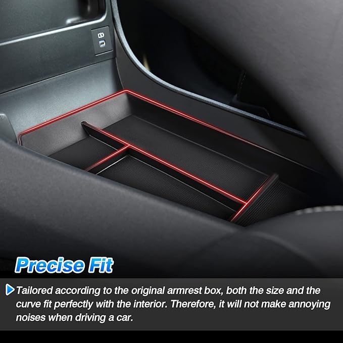 Autorder Center Console Bottom Organizer for 2023 2024 2025 2026 Toyota bZ4X/ Subaru Solterra Accessories Lower Center Console Storage Tray