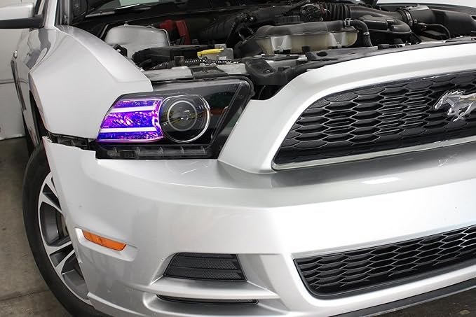 iJDMTOY RGBW Multicolor LED DRL Board Lighting Kit Compatible with 2013-2014 Ford Mustang, Control_by_Smartphone