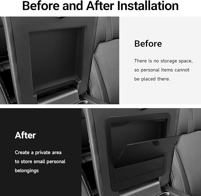 YOJOJOCO Center Console Hidden Box Organizer Compatible with Honda 2023-2025 2026 Pilot ＆ 2024-2026 Ridgeline ＆ 2024-2026 Passport Accessories Black ABS Plastic Material Secret Compartment
