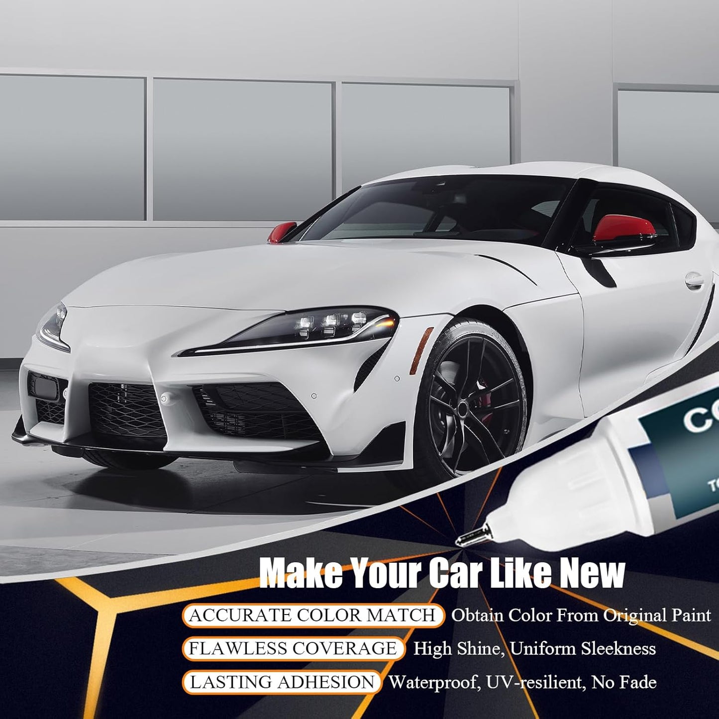 3T3 Ruby Flare Pearl Touch Up Paint for Toyota, Car Paint Pen Scratch Repair Two-In-One Touch Up Paint, Premium Car Scratch Remover for Deep Scratches