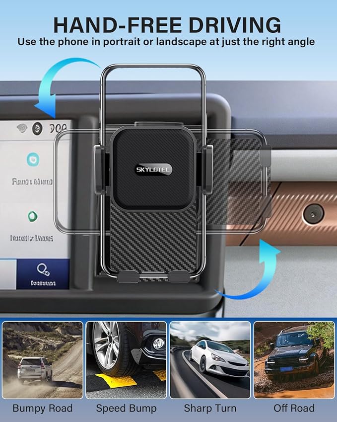 SKYLOTEC Phone Mount Cubby Insert for Ford Maverick 2022 2023 2024 Accessories, Cell Phone Holder Storage Box Kit, Automobile Cradles Phone Base Not Block Air Vent