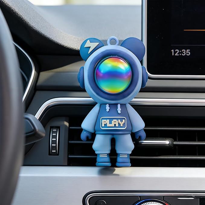 Car Air Freshener,Astronaut Vent Clip,Car Odor Eliminator,Car Air Freshener Clips (Purple)