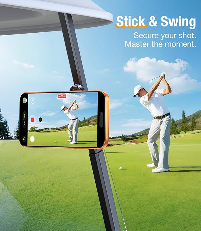 Magnetic Golf Cart Phone Holder for MagSafe Gym Mount【Strong Magnets】Magnetic Phone Holder for Golf Cart Phone Mount for iPhone 17 16 15 Fits EZGO Club Car Yamaha Icon Golf Accessories For Mothers Day
