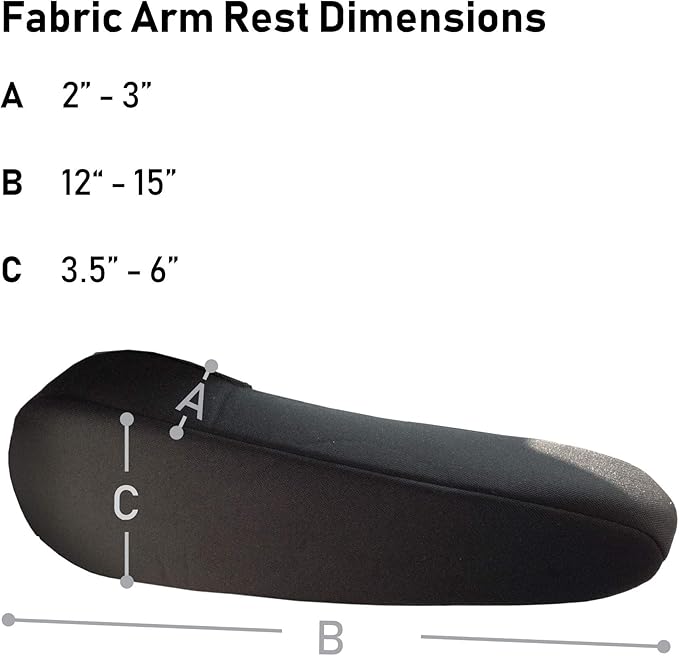 FH Group Flat Cloth Fabric Armrest Cover Semi-Universal Fit, One Pair Black