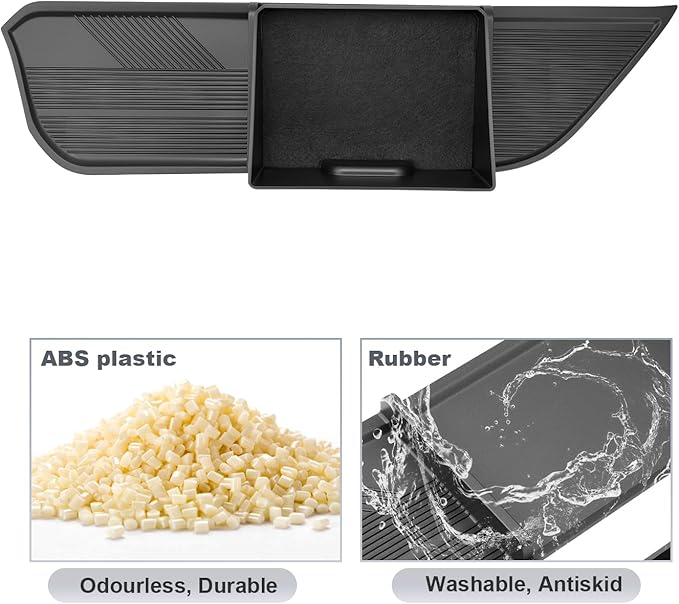 SKTU (3PCS 2026 RAV4 Center Console Organizer for 2026+ Toyota RAV4 (LE/SE/XLE Premium/Woodland/XSE/Limited) Console Tray & Co-Pilot Console Tray & ABS Drawer Storage Box 2026 RAV4 Accessories