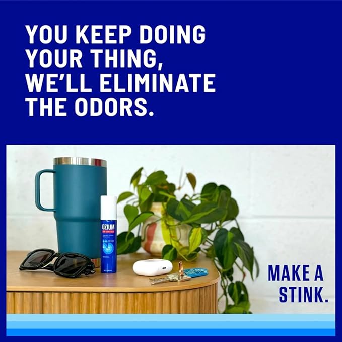 Ozium 0.8 oz. Air Sanitizer & Odor Eliminator for Homes, Cars, Offices and More, Original Scent, Pack of 3