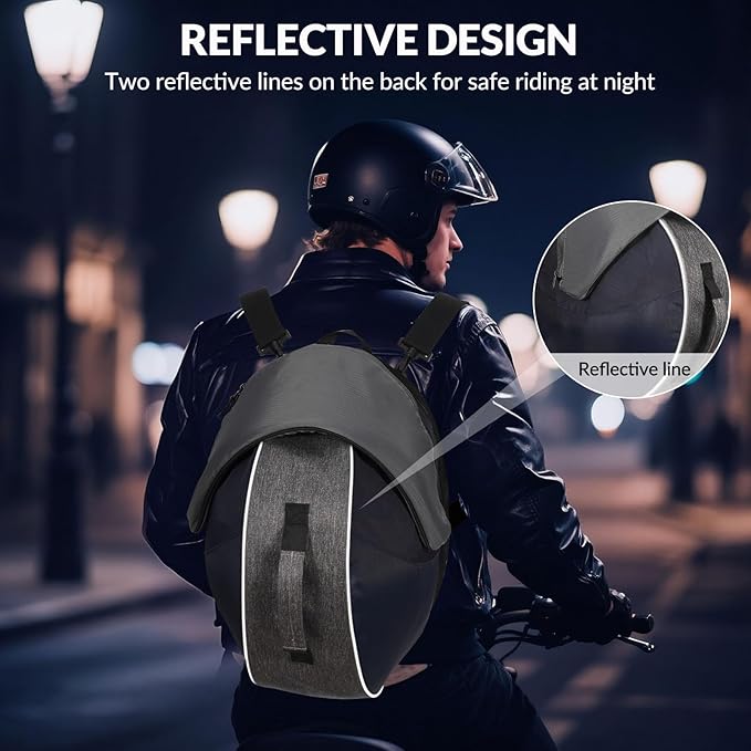 Motorcycle Helmet Bag with Top Handle, Water & Scratch Resistant Helmet Storage Bag for Short Distance Travel or Daily Use