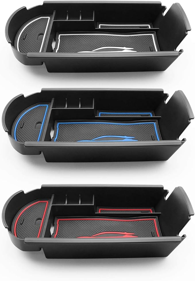 CDEFG Center Console Accessory Organizer Compatible with 2018 2019 2020 2021 2022 CHR C-HR, ABS Material Armrest Box Insert Tray (Red)