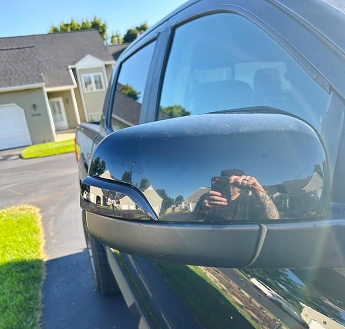 iJDMTOY Black-Out Smoked Lens Amber LED Dynamic Sequential Blink Side Mirror Turn Signal Light Assembly Kit Compatible With Ford 2019-2023 Ranger Lariat Chrome Housing ONLY